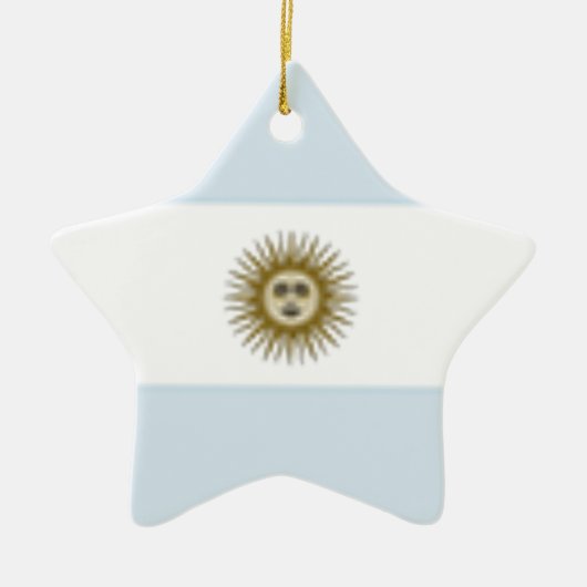 Argentinische Flagge Keramik Ornament (Vorne)