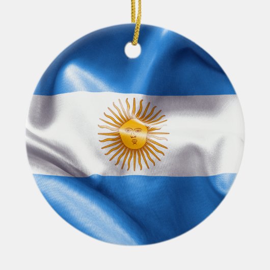 Argentinische Flagge Keramik Ornament (Vorne)