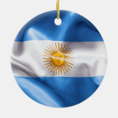 Argentinische Flagge Keramik Ornament (Hinten)