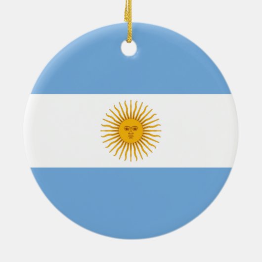 Argentinische Flagge Keramik Ornament (Hinten)