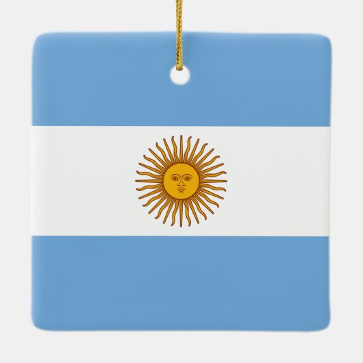 argentinische Flagge Keramikornament (Rückseite)