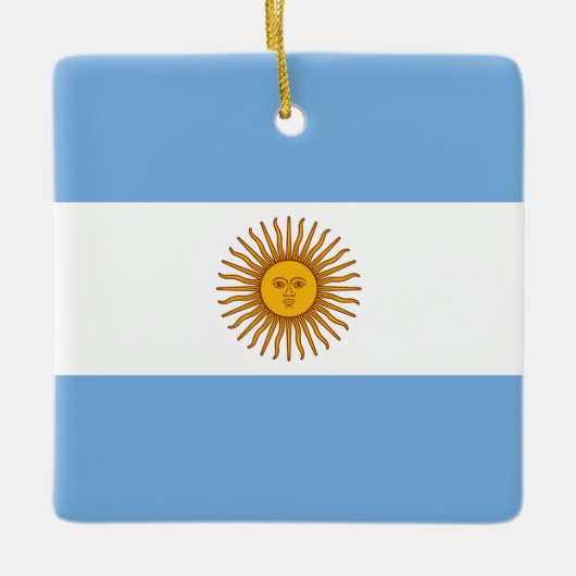 argentinische Flagge Keramikornament (Vorderseite)