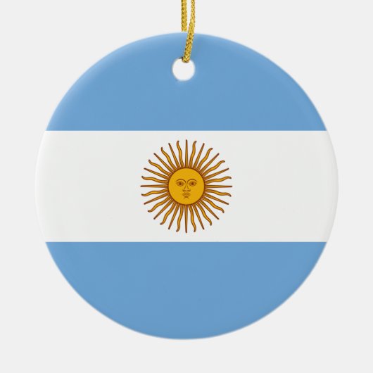 Argentinische Flagge Keramikornament (Vorne)