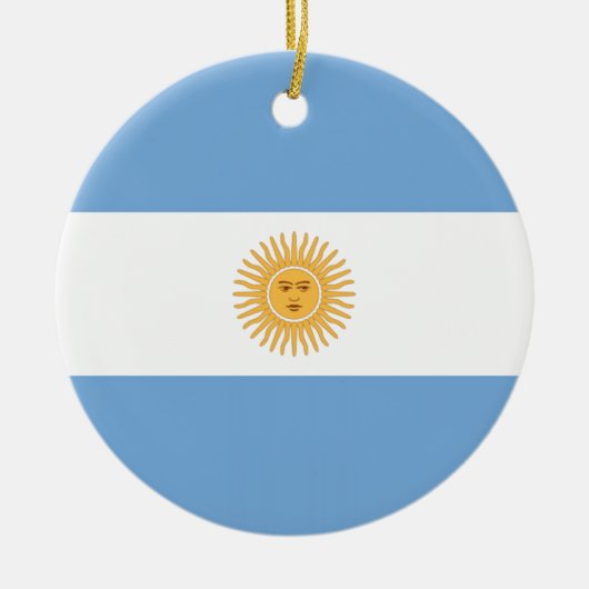 Argentinische Flagge Keramikornament (Vorne)