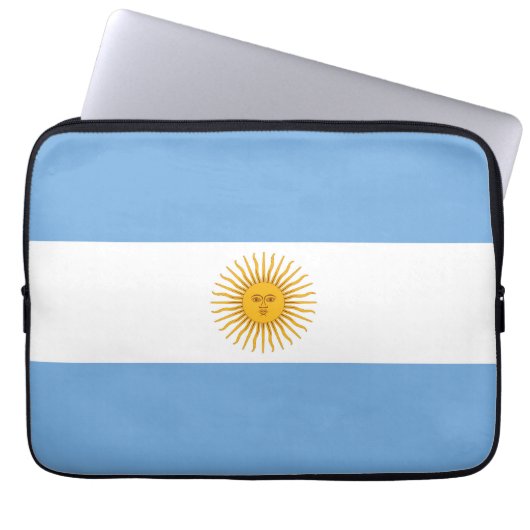Argentinische Flagge Laptopschutzhülle (Vorderseite)