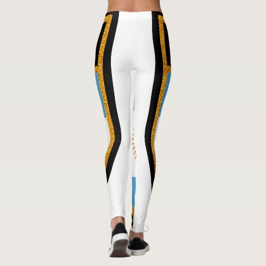 Argentinische Flagge Leggings (Rückseite)
