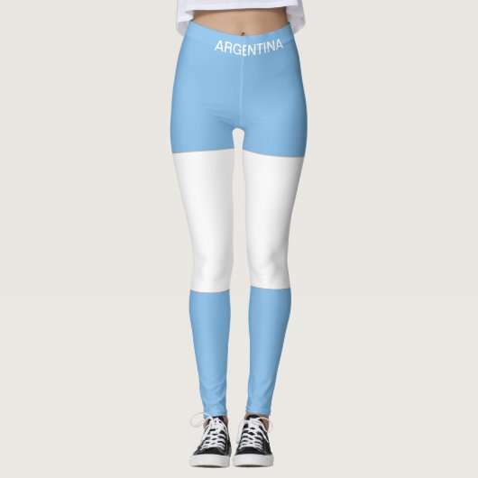 Argentinische Flagge Leggings (Vorderseite)