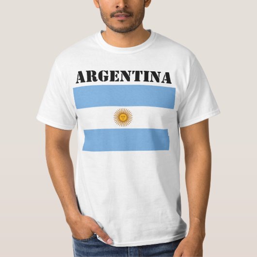 Argentinische Flagge Meisterschaft Fußball Fußball T-Shirt (Vorderseite)
