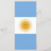 Argentinische Flagge Menükarte (Rückseite)