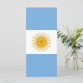 Argentinische Flagge Menükarte (Stehend Vorderseite)