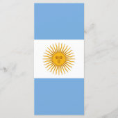 Argentinische Flagge Menükarte (Vorderseite)