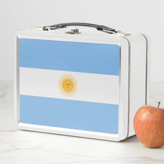 Argentinische Flagge Metall Brotdose (Beispiel)