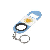 Argentinische Flagge Mini Flaschenöffner (Rückseite Schrägansicht)