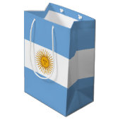 Argentinische Flagge Mittlere Geschenktüte (Rückseite Schrägansicht)