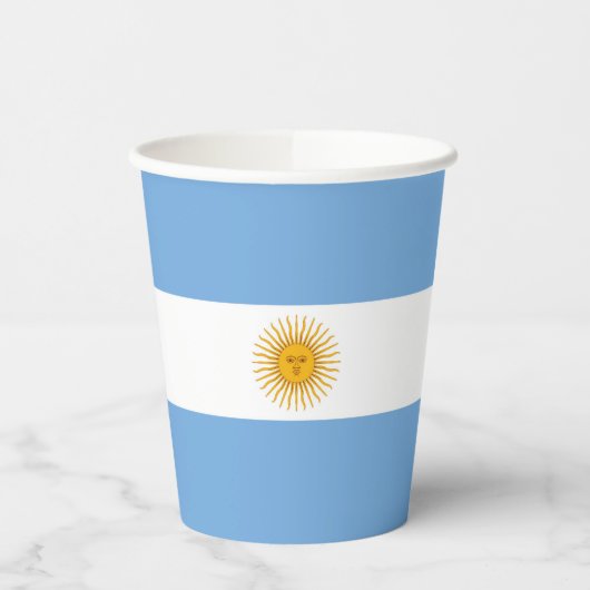 Argentinische Flagge Pappbecher (Links)