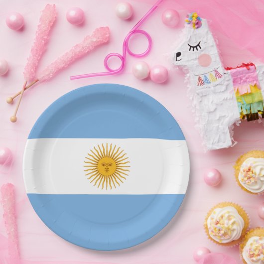 Argentinische Flagge Pappteller (Party)