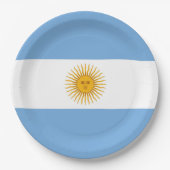 Argentinische Flagge Pappteller (Vorderseite)