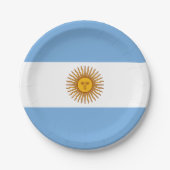 Argentinische Flagge Pappteller (Vorderseite)