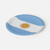 Argentinische Flagge Pappteller (Schrägansicht)
