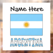 Argentinische Flagge Personalisiert Fensteraufkleber (Blatt 2)