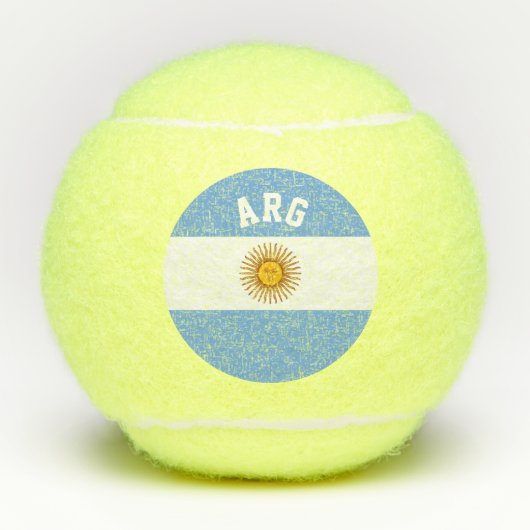 Argentinische Flagge - personalisierter Aufdruck Tennisbälle (Vorderseite)