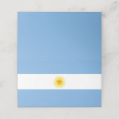 Argentinische Flagge Platzkarte (Außenseite Aufgefaltet)