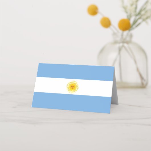 Argentinische Flagge Platzkarte (Vorderseite)
