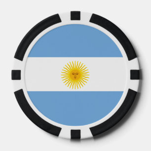 Argentinische Flagge Pokerchips