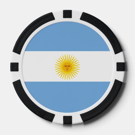 Argentinische Flagge Pokerchips (Vorderseite)