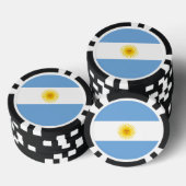 Argentinische Flagge Pokerchips (Stapel)