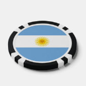 Argentinische Flagge Pokerchips (Einzeln)