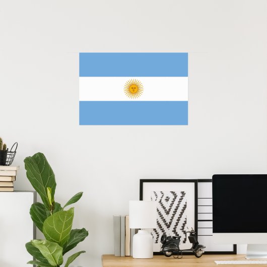 Argentinische Flagge Poster (Heimbüro)