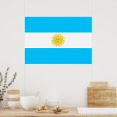 Argentinische Flagge Poster (Küche)
