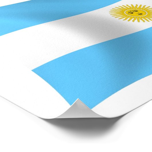 Argentinische Flagge Poster drucken (Ecke)