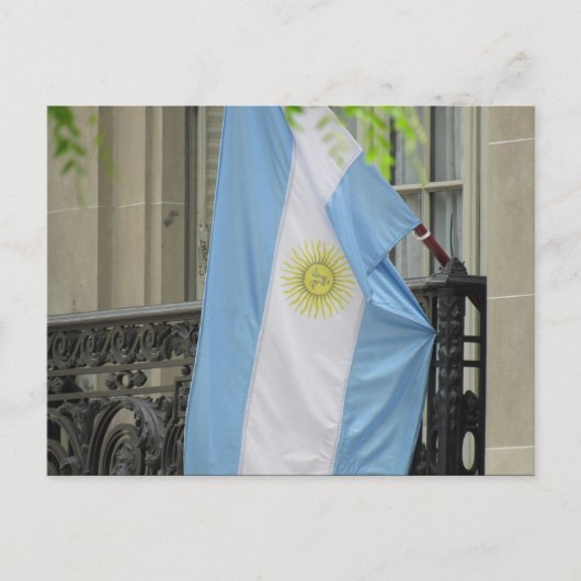 argentinische Flagge Postkarte (Vorderseite)