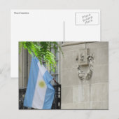 argentinische Flagge Postkarte (Vorne/Hinten)