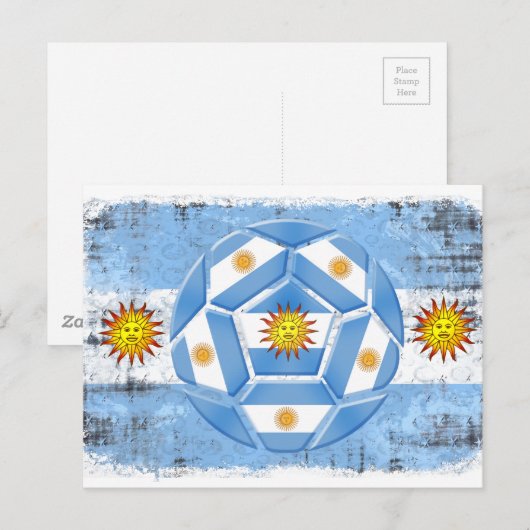 Argentinische Flagge Postkarte (Vorne/Hinten)