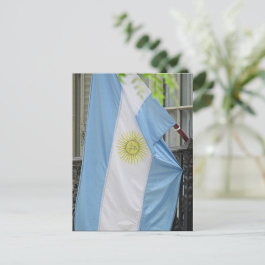 Argentinische Flagge Postkarte (Stehend Vorderseite)