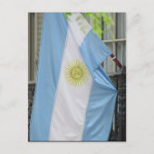Argentinische Flagge Postkarte (Vorderseite)
