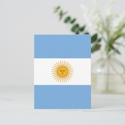 Argentinische Flagge Postkarte (Stehend Vorderseite)