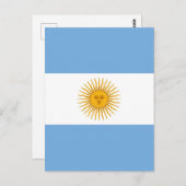 Argentinische Flagge Postkarte (Vorne/Hinten)