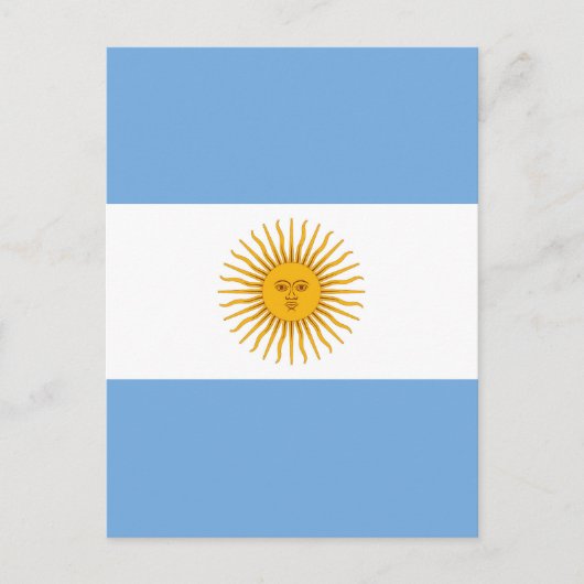 Argentinische Flagge Postkarte (Vorderseite)