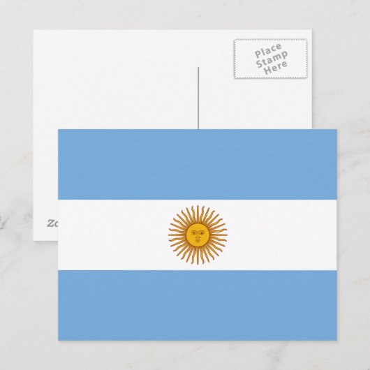 Argentinische Flagge Postkarte (Vorne/Hinten)
