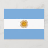 Argentinische Flagge Postkarte (Vorderseite)