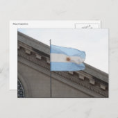 argentinische Flagge Postkarte (Vorne/Hinten)