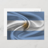 Argentinische Flagge Postkarte (Vorne/Hinten)