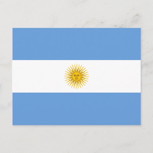 Argentinische Flagge Postkarte (Vorderseite)