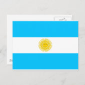 Argentinische Flagge Postkarte (Vorne/Hinten)