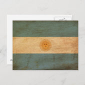Argentinische Flagge Postkarte (Vorne/Hinten)