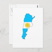 Argentinische Flagge Postkarte (Vorne/Hinten)